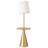 Zal 67.5'' Gold Brass Tray Table Floor Lamp