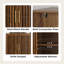 Buffet en noyer 31,5 po, buffet en bois avec portes à persiennes et rangement pour la cuisine et la salle à manger