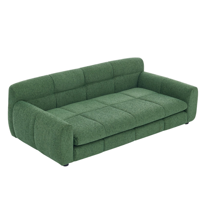 Lit pour chien à pattes courtes pour grands chiens, avec et en lin moderne et confortable, Green