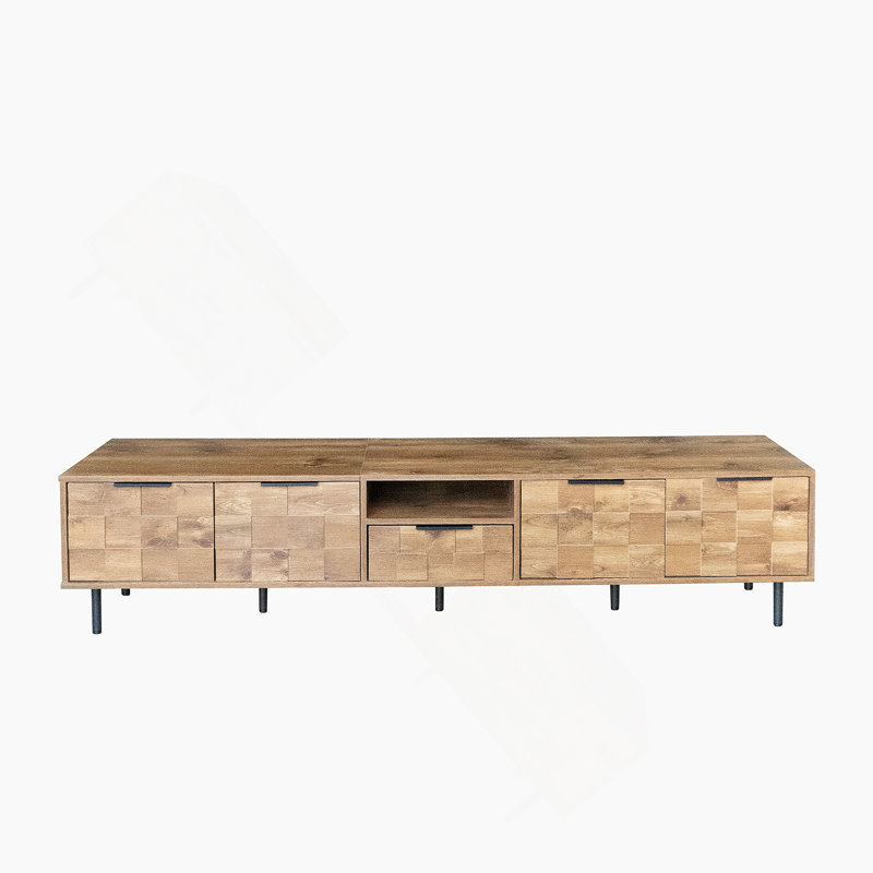 78" TV Stand for 85 75 65 Inch TV, TV Consoles for Living Room, Entertainment Center Wood TV Media with Storage