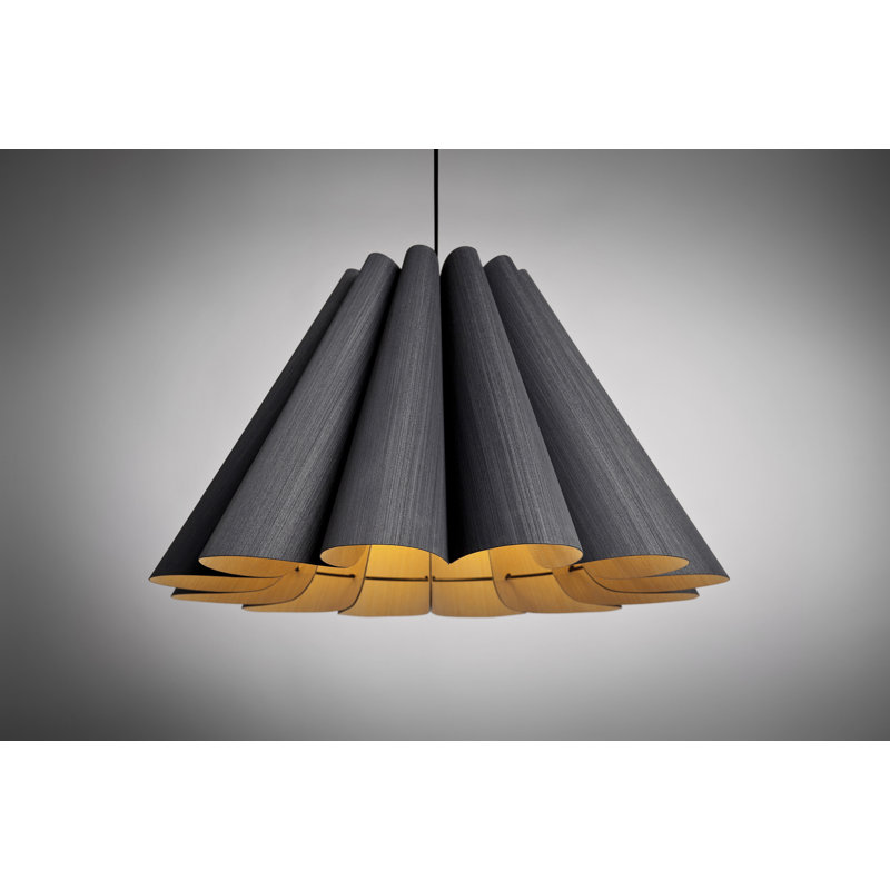 Luminaire suspendu moyen Lora 56, H 19,8 po x l 31,5 po x P 31,5 po, Ébène