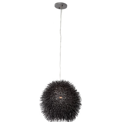 Mini-luminaire suspendu 1 lumière Urchin - noir