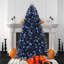  Arbre de Noël avec 600 lumières DEL blanches, 2486 pointes d'arbre artificiel PE + PVC-890094822