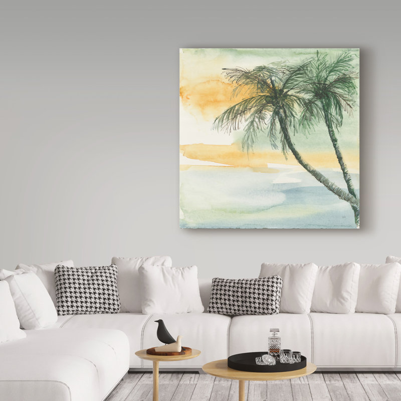 « island coucher ii », reproduction de peinture à l’acrylique sur toile tendue, H 35 po x l 35 po x P 2 po