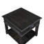 Table de bout de salon gris anthracite, construction en bois avec tiroir, tablette et ports de charge-695963047