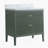 Fully Assembled 36''  Green Freestanding Single Sink Bathroom Vanity With Solid Wood Construction And Engineered Marble Top