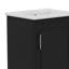 Armoire de salle de bain moderne et compacte pour petits espaces, rangement élégant avec lavabo en céramique
