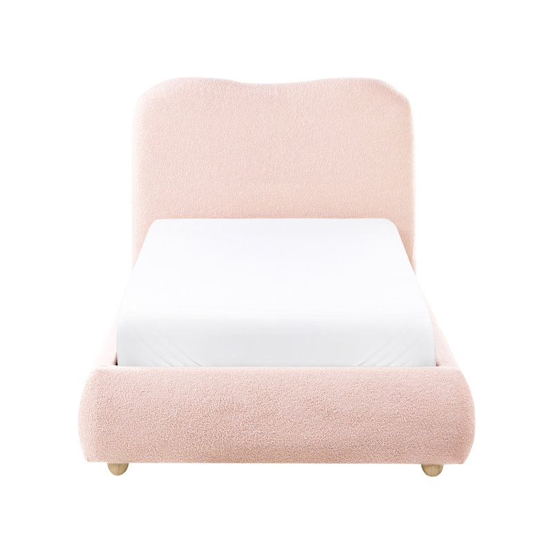 Upholstered Ottoman Storage Bed, Pink/Brown