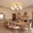 36”w Classic Chandelier With White Linen Shades-360983146