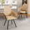 Ensemble de 2 chaises d'appoint rembourrées en cuir et en microfibre