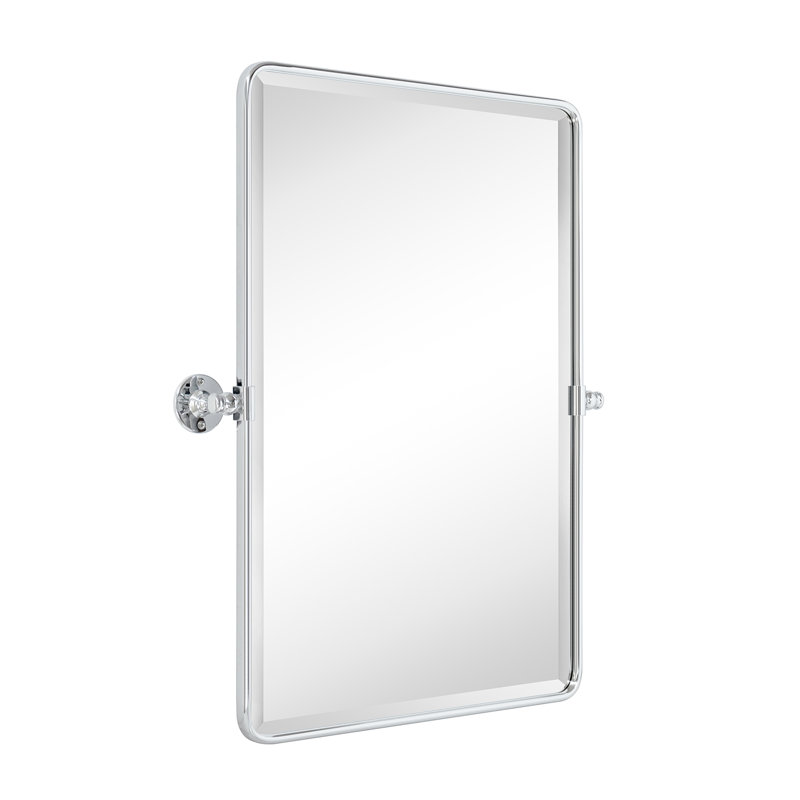 Miroir mural de salle de bain Woodvale, Chrome, 30 po x 20 po