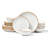 18 PCS Dinnerware Set Ceramic Plates and Bowls Sets Service for 6 White