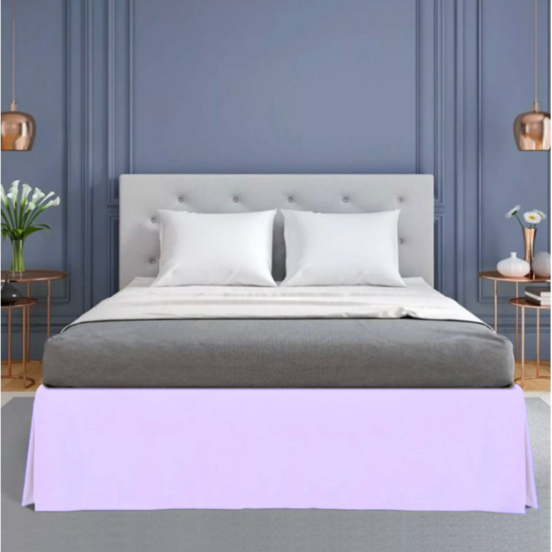 Pleated Bed Skirt, King, Periwinkle