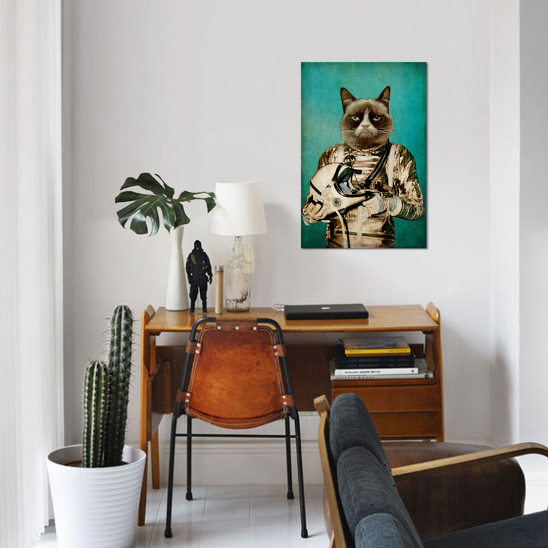 « i need some space », impression sur toile, H 12 po x l 8 po x P 0,75 po, Toile tendue, Pas de tapis