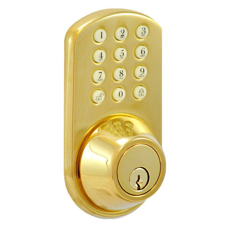 Verrou électronique à entrée sans clé h-series, Laiton poli