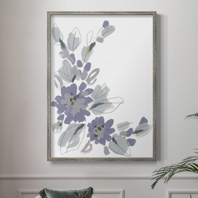 Periwinkle Patch III Framed Print - Solid Wood
