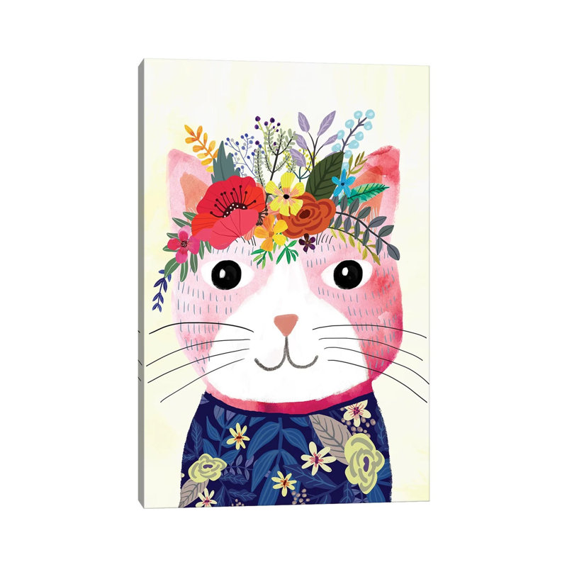 Mafi The Cat by Mia Charro - Wrapped Canvas Painting, 20.32 cm H x 30.48 cm W