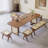 Brown Rectangular Solid Wood Dining Table-108222371