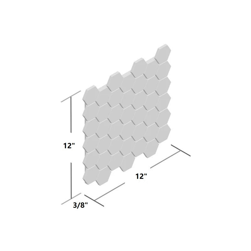 Carrara 2" x 2" Marble Honeycomb Mosaic Wall & Floor Tile
