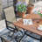 4-Person Square Patio Dining Set With 360°Swivel PVC-coated polyester Chairs-981838840