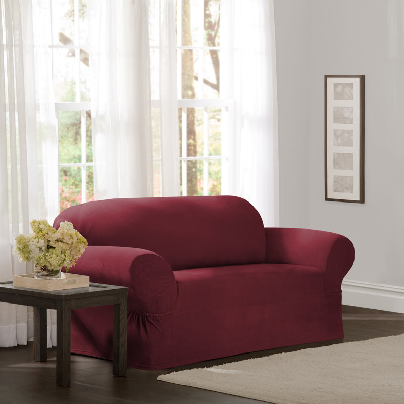 Housse pour causeuse à coussins carrés/rectangulaires, rouge