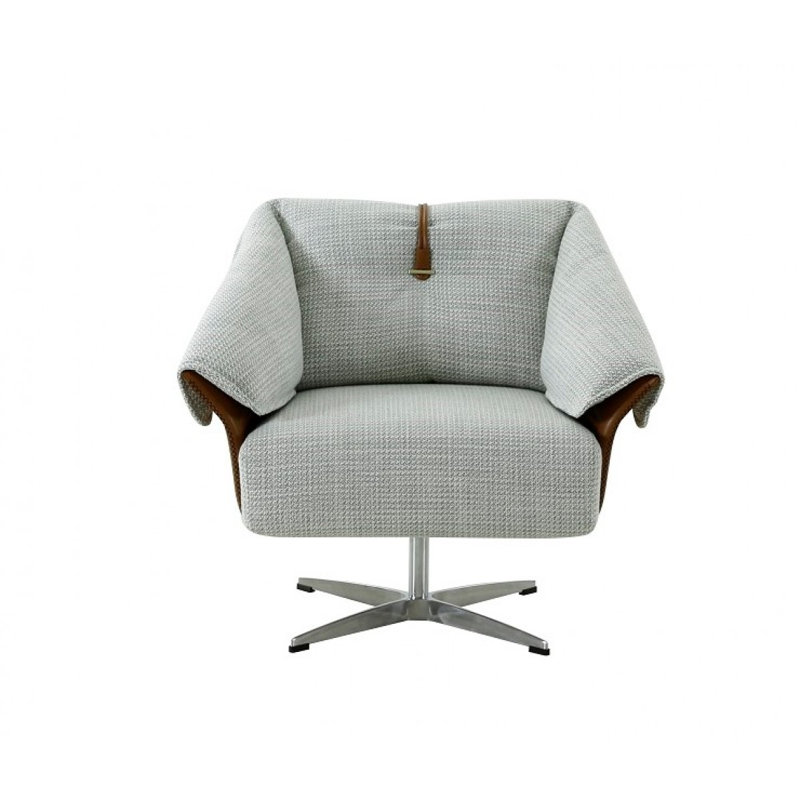 Fauteuil pivotant capitonné l 30,7 po Khadra