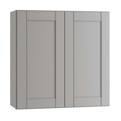 Gallery Express Haven Plywood Assembled 36 in W X 12 in D X 30 in H Wall Kitchen Cabinet with Shelves in Cloud