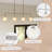 Pendant Lighting For Kitchen Island, 4-Light Pendant Lighting Modern With White Frosted Glass
