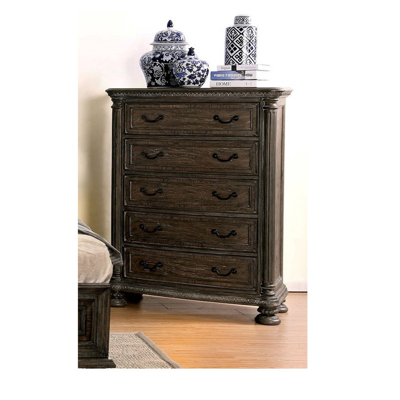 Hohberg 40'' W 5 - Drawer Dresser