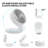 USB Rechargeable Desktop Fan, Foldable Wall Mounted Cooling Fan with LED Light, 4 Speed Cooler Fan
