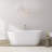 71 Inch Freestanding Solid Surface Soaking Bathtub For Bathroom
