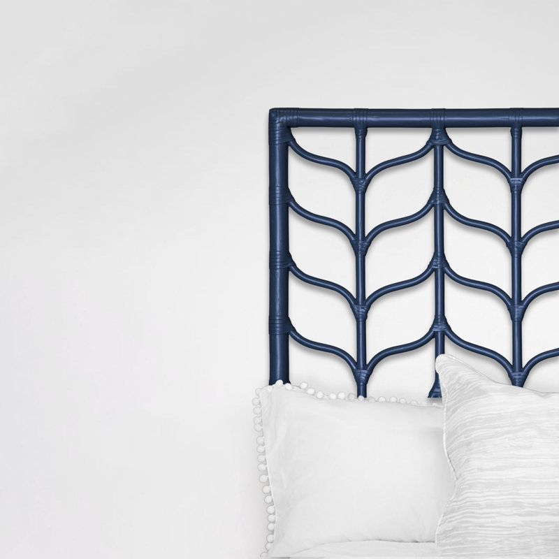 Ivy Twin Platform Bed, Citrus Orange, Twin XL, Navy Blue