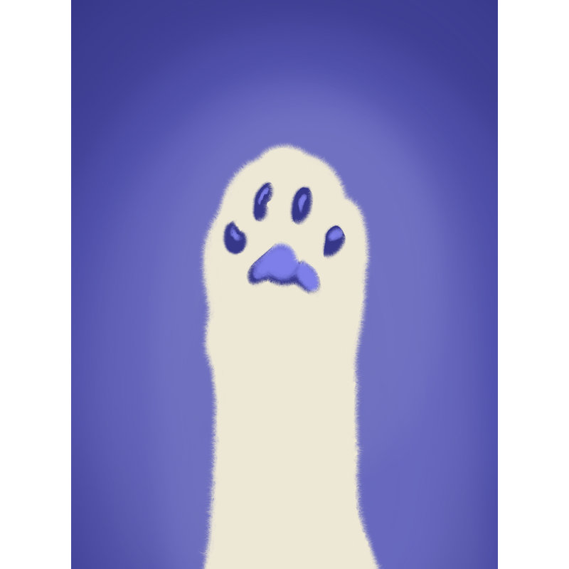 Cat Paw I by BigBadMullet - Wrapped Canvas Print, 122 cm H x 81 cm W