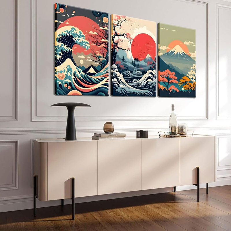 3 Piece Wrapped Canvas Wall Art, 40cm H x 30cm W