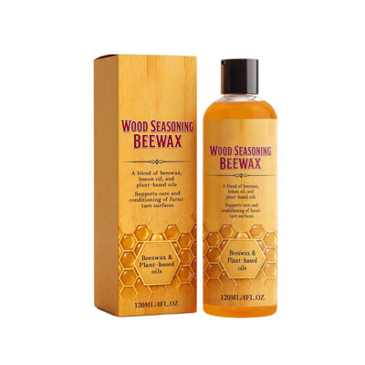 Beeswax polish 120ml Wood Furniture Beeswax Polish Natural Wood Nourishing Refinishing Agent Brightening Maintenance Polish For Solid Wood Furniture And Floors