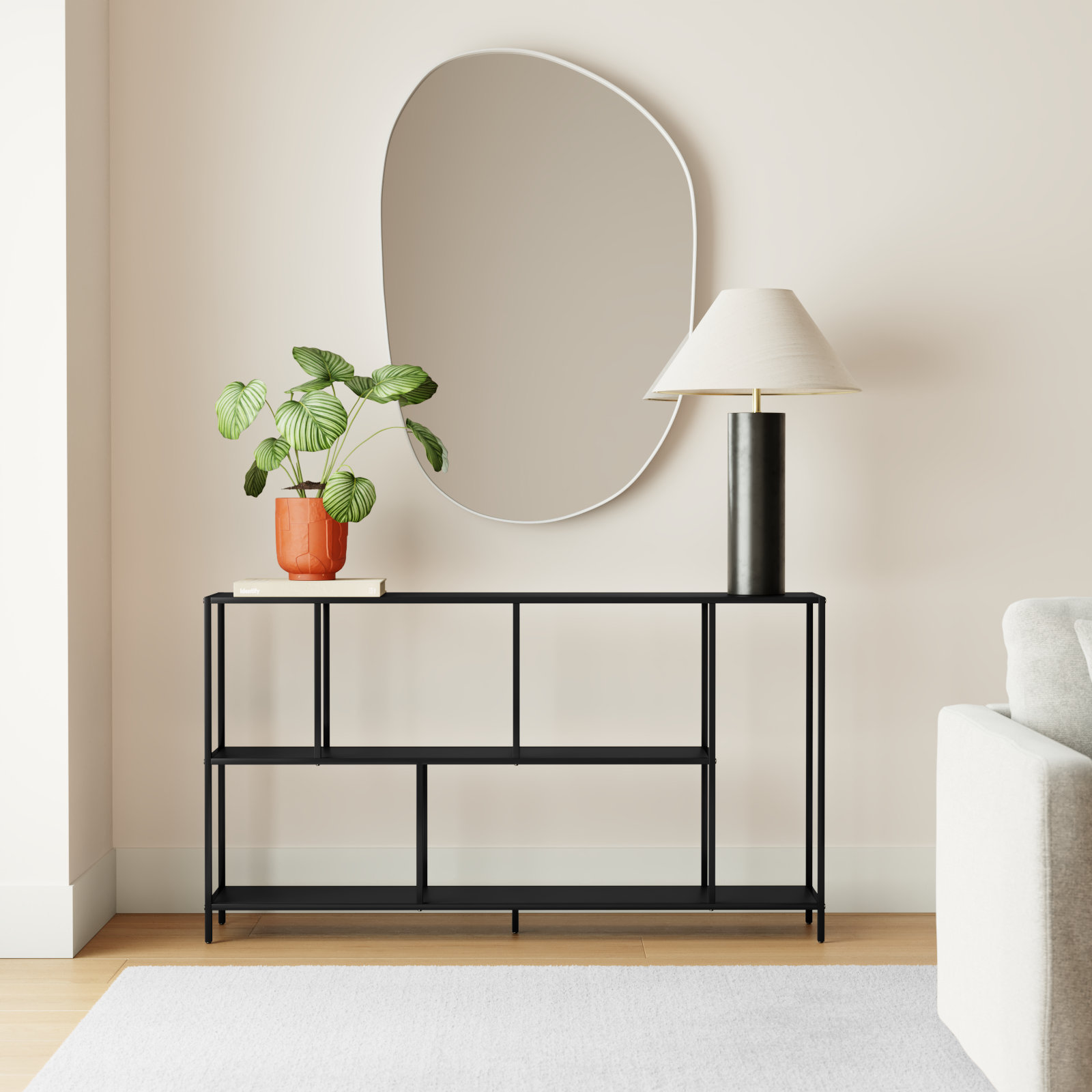 Level 52'' Console Table, Blackened Bronze