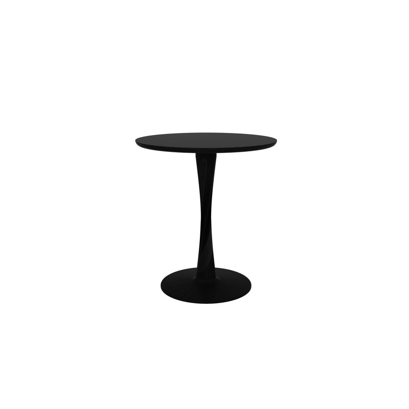 3 - Piece Dining Set, Black, 30" H x 27.6" L x 27.6" W, Black