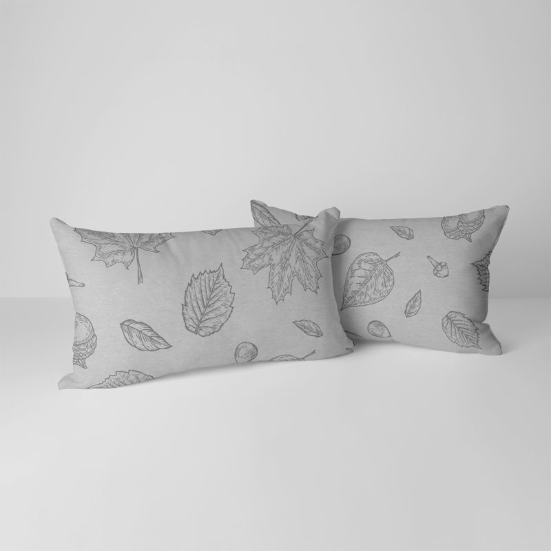 Housse de coussin rectangulaire pour l'extérieur Fall Impressions, Gris