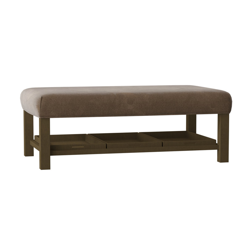 Repose-pieds Paula Deen Home, Mélasse, Velours performance brun tweed 8