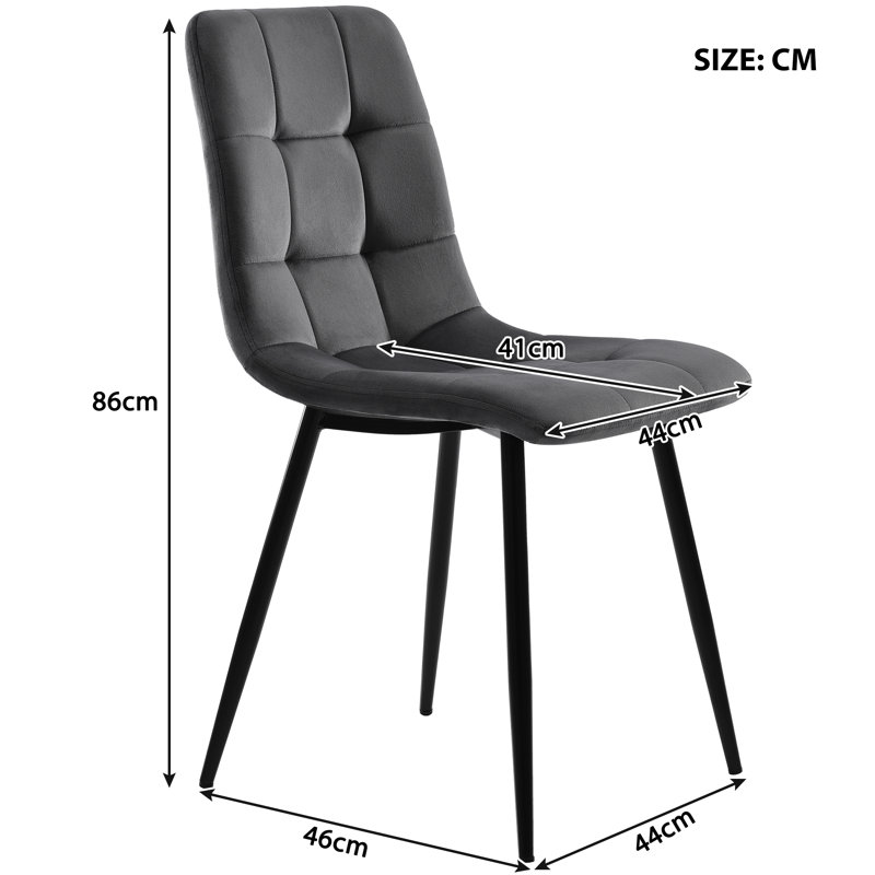 43cm H Side Chair, Grey