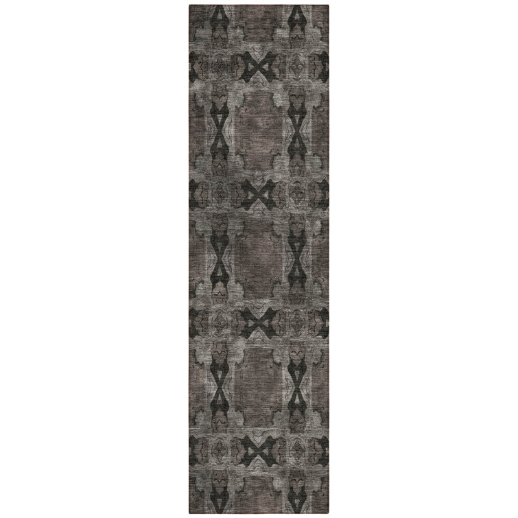 Getchell Washable Floral Indoor / Outdoor Rug