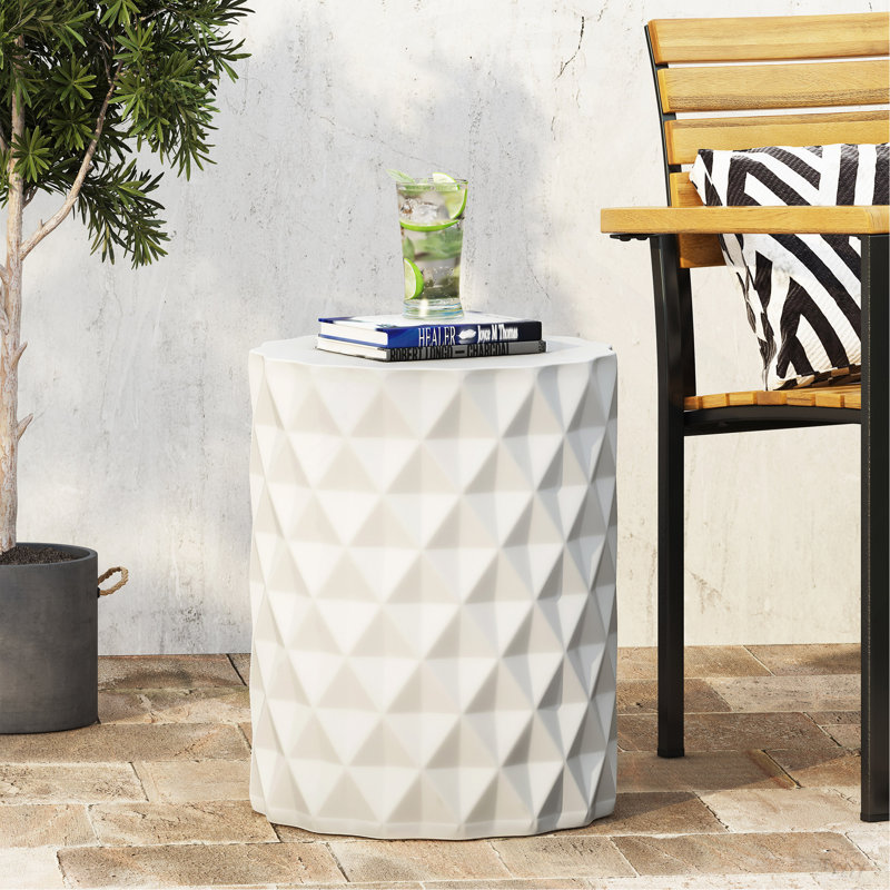 Outdoor Lightweight Concrete Side Table