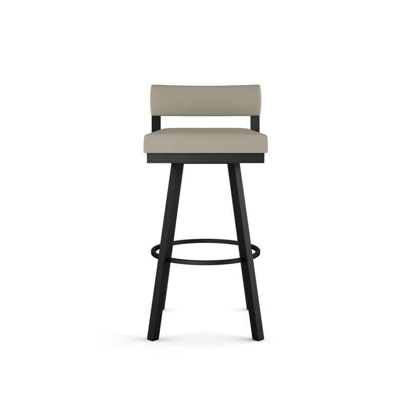 Tabouret de bar et de comptoir pivotant Lowndesboro, Noir, noir, noir, noir, Grège