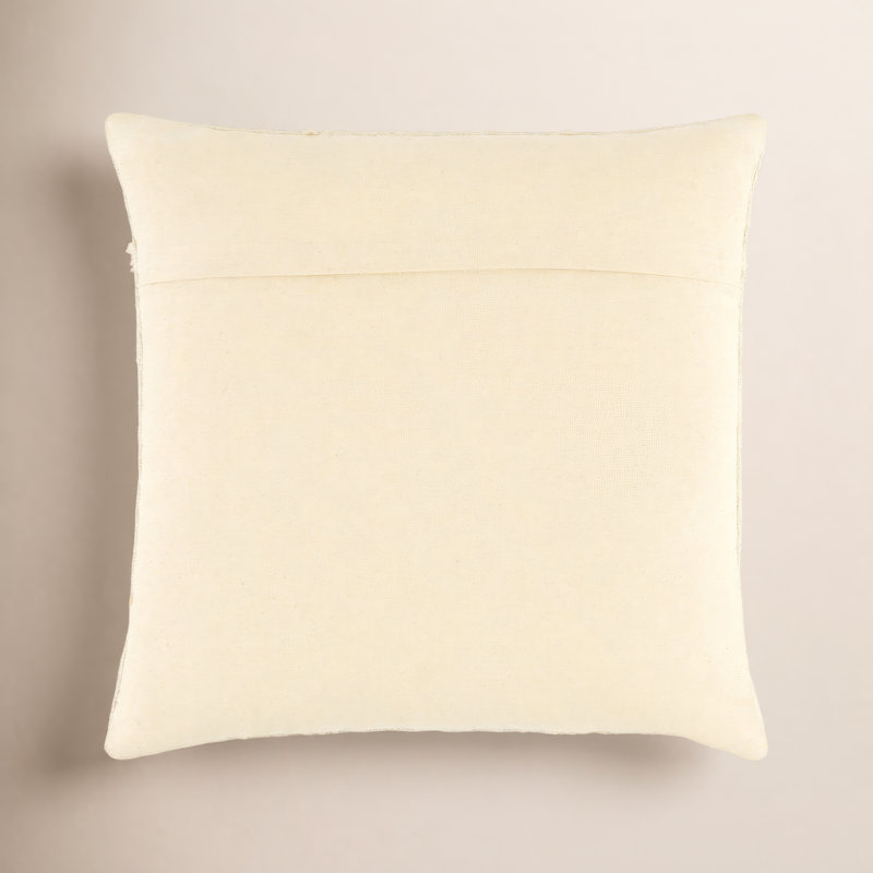 Housse de coussin décoratif Yulara, Square 20", Pillow Cover Only - No Insert, Ivory