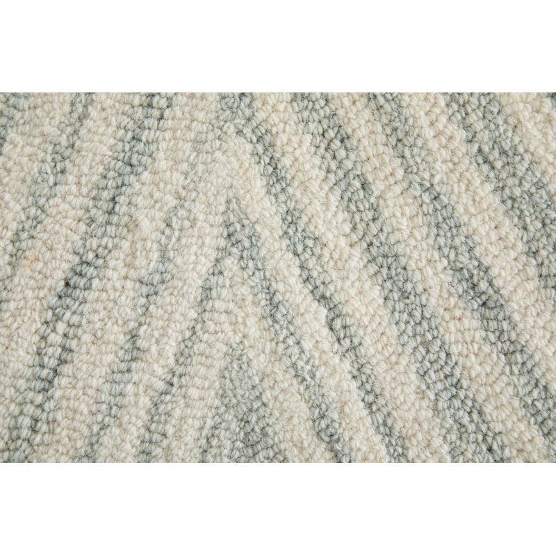 Wallace Modern Abstract Gray Area Rug, Rectangle 5' x 8'