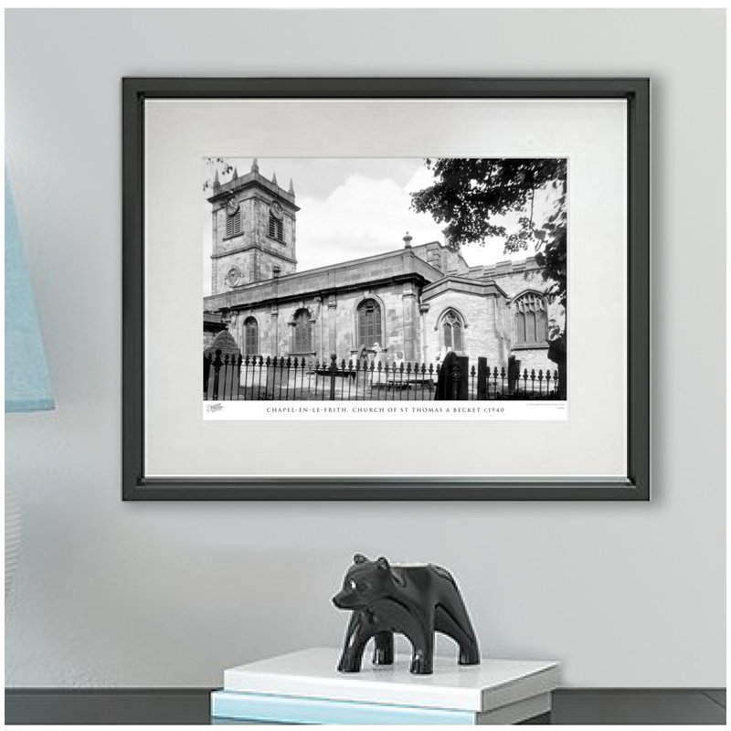 Chapel En Le Frith, Church Of St Thomas A Becket C1940 - Single Picture Frame Print, 28cm H x 36cm W x 2.3cm D