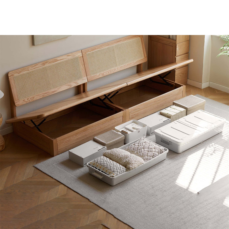 Canapé surdimensionné en bois massif avec coussins amovibles, fonction de rangement et facile à assembler, idéal pour le salon, le bureau personnel et un appartement