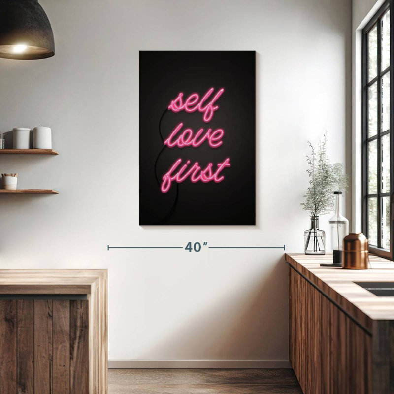 Tergel Neon Self Love First, H 39 po x l 26 po