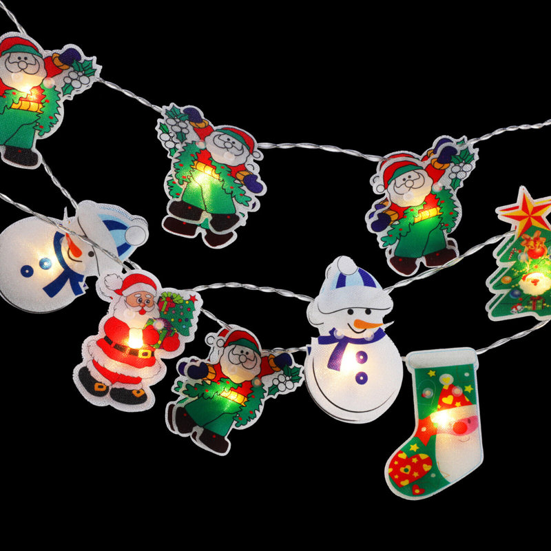 Mini lumières DEL suspendues 3D pour fête, mariage, alimenté par piles, blanc doux 2800K