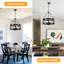 Luminaire suspendu de style campagnard en métal à 4 lumières de 17,71 pouces à intensité variable pour ferme de style industriel-1773844422